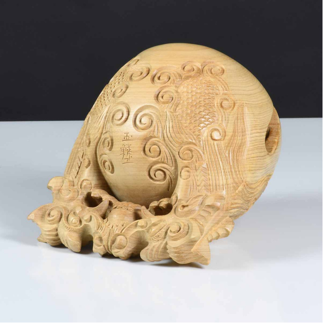 本楠龍彫杢魚  6寸《60%OFF》