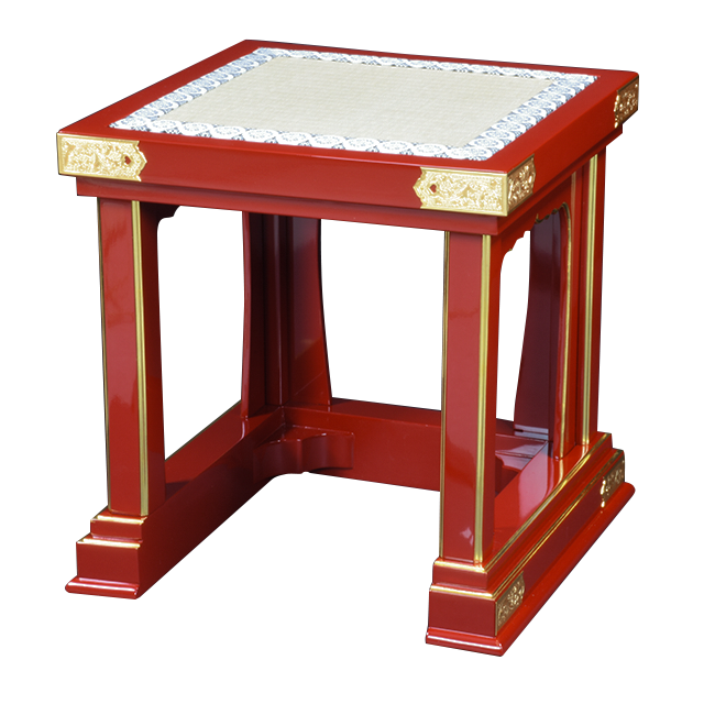 内陣用椅子(朱塗面金箔押・金具付)《30%OFF》