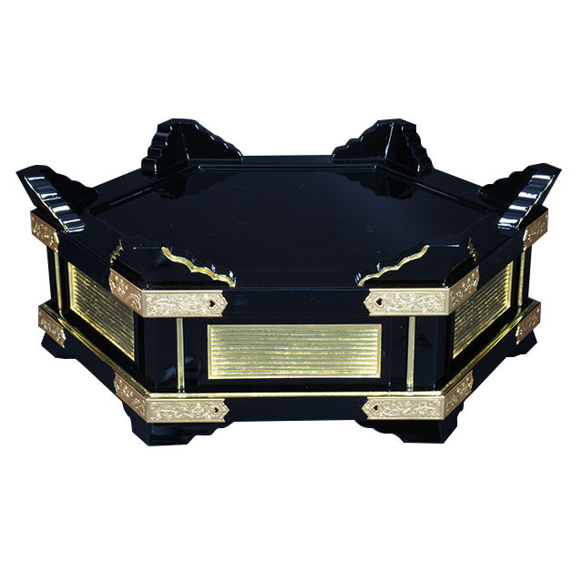 小足付背短杢魚台(黒塗面金箔押)1.7尺《60%OFF》