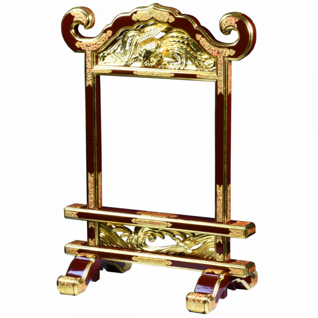 純朱面金 磬台 （彫金箔・金具付)1.1尺《69％OFF》